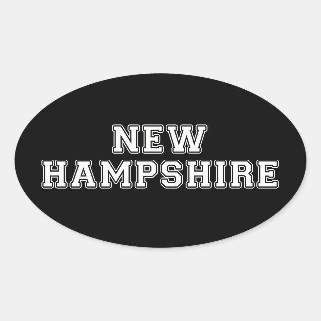 Sticker Ovale New Hampshire (Devant)