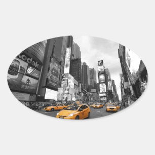 Sticker Ovale New York City - Times Carré - USA