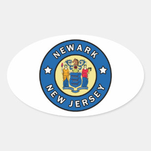 Sticker Ovale Newark New Jersey