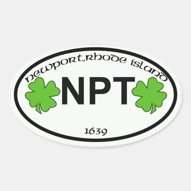 Sticker Ovale newport ri city (Devant)