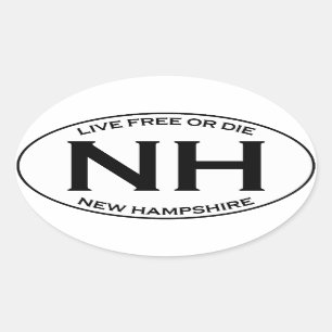 Sticker Ovale NH - Le New Hampshire