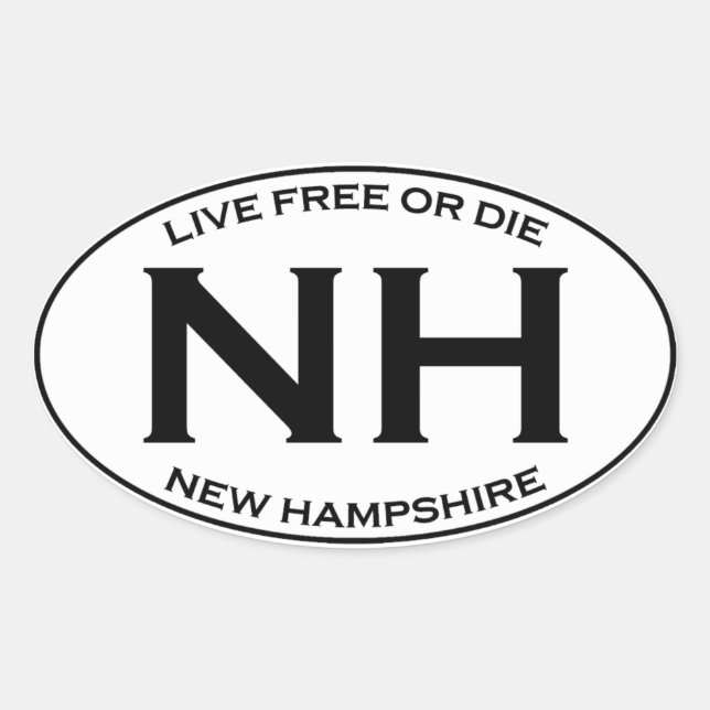 Sticker Ovale NH - New Hampshire (Devant)