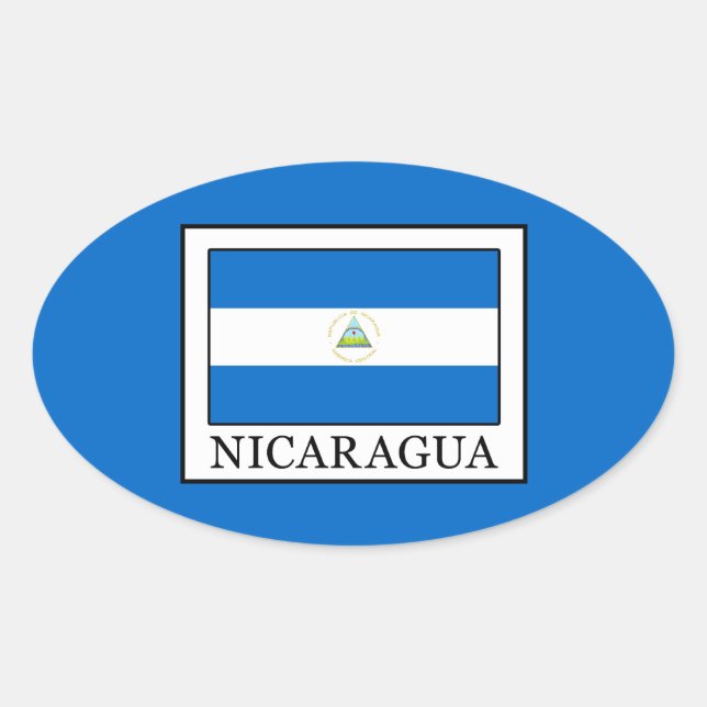 Sticker Ovale Nicaragua (Devant)