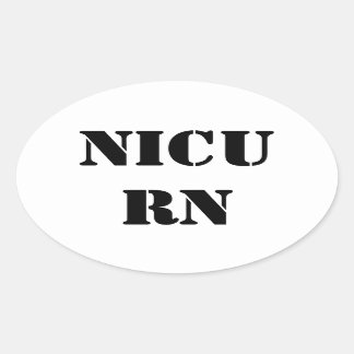 STICKER OVALE NICU RN