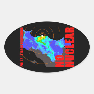 STICKER OVALE NO NUCLEAR MAP