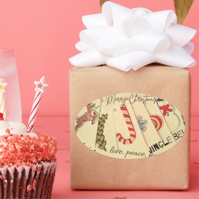 Sticker Ovale Noël (Fête)