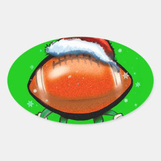 Sticker Ovale Noël du football