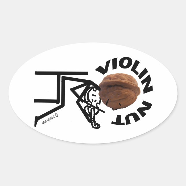 Sticker Ovale Noix de violon (Devant)