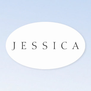 Sticker Ovale Nom classique (ou mot)