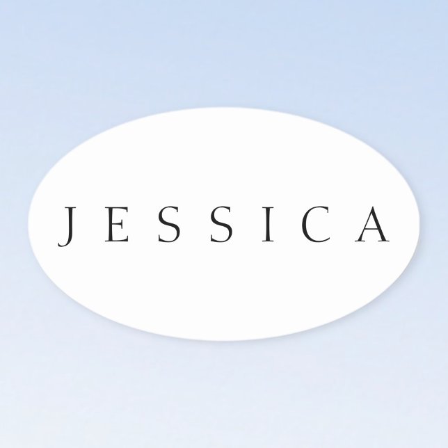 Sticker Ovale Nom classique (ou mot) (Créateur téléchargé)