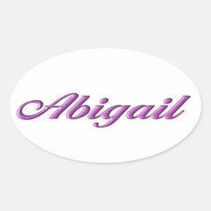 Sticker Ovale Nom d'autocollant d'Abigaïl