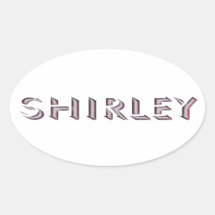 Sticker Ovale Nom d'autocollant de Shirley
