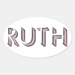 Sticker Ovale Nom de l'autocollant Ruth