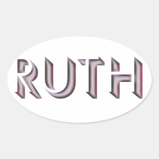 Sticker Ovale Nom de l'autocollant Ruth