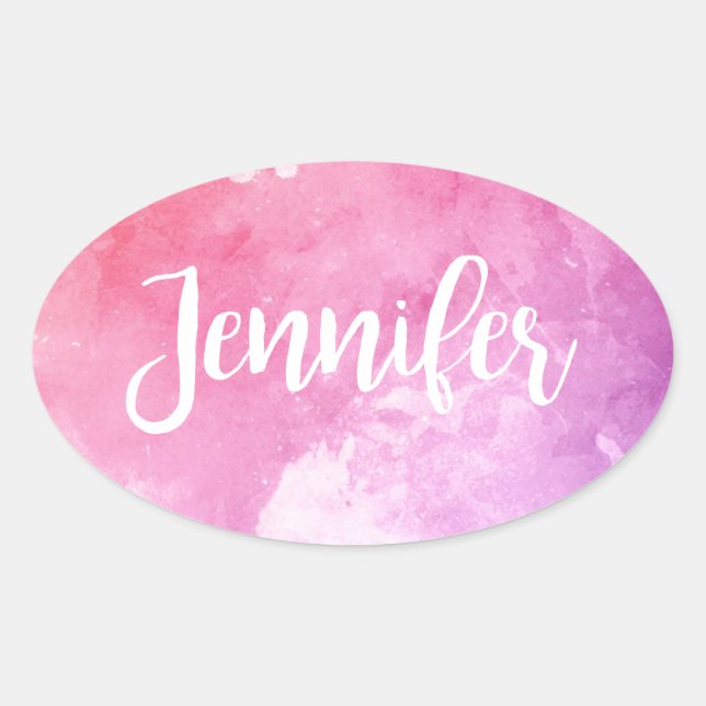 Sticker Ovale Nom Jennifer (Devant)