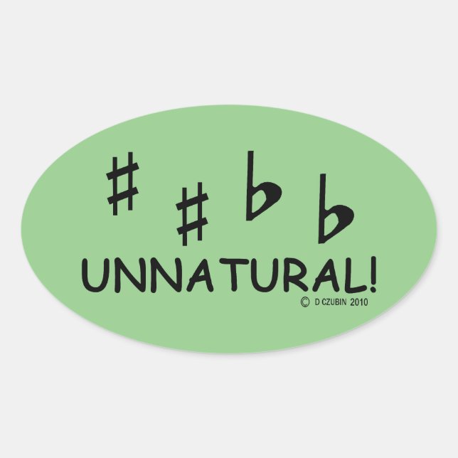 Sticker ovale non naturel (Devant)