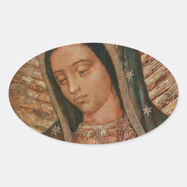 Sticker Ovale notre dame de guadalupe (Devant)