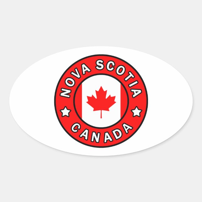 Sticker Ovale Nouvelle-Écosse Canada (Devant)