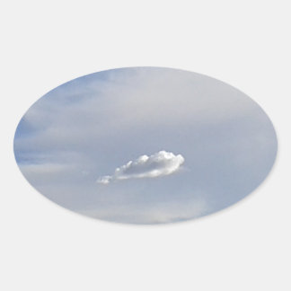 Sticker Ovale Nuage Et Nuage