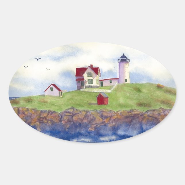 Sticker Ovale nubble d'été (Devant)