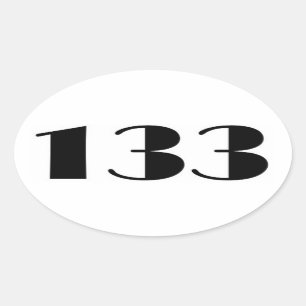 Sticker Ovale Numéro 133 Milieu du siècle