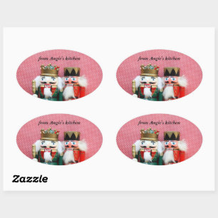 Sticker Ovale Nutcrackers avec pois