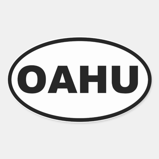 STICKER OVALE OAHU (Devant)