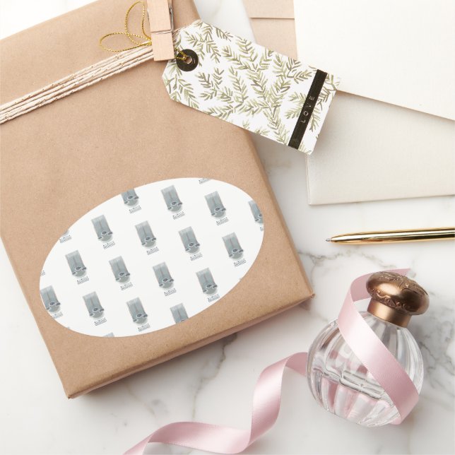 Sticker Ovale objet_2_compteur de contrôle de pluie (Cadeaux)