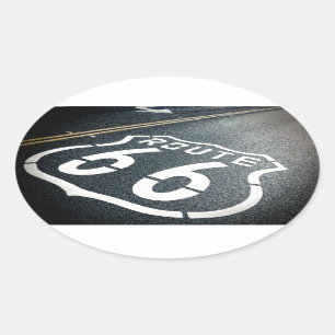 Sticker Ovale Obtenez vos éruptions sur l'itinéraire 66