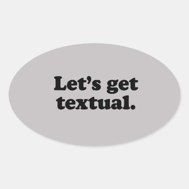 STICKER OVALE OBTENONS DU TEXTUEL (Devant)