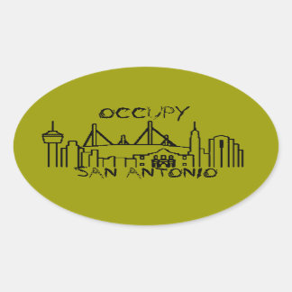 Sticker Ovale Occupez San Antonio
