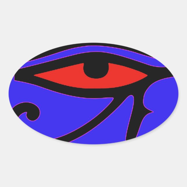 Sticker Ovale OEil de Horus (Devant)