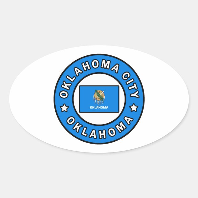 Sticker Ovale Oklahoma City Oklahoma (Devant)