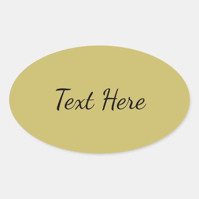 Sticker Ovale Olive Uni (Devant)