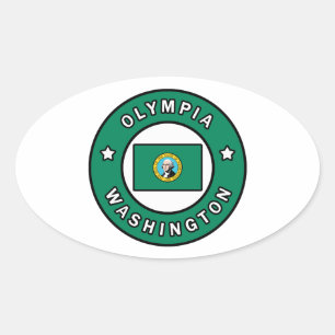 Sticker Ovale Olympia Washington