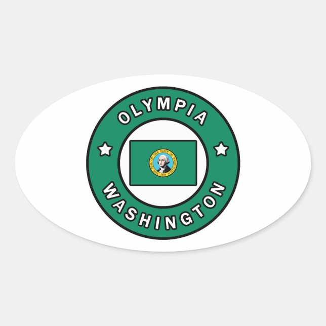 Sticker Ovale Olympia Washington (Devant)