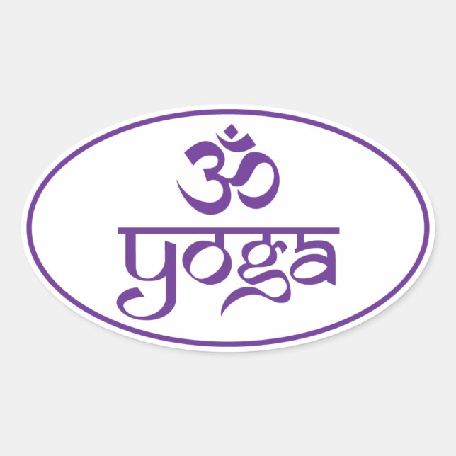 Sticker Ovale Om Yoga (Devant)