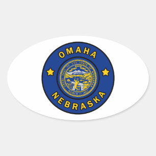 Sticker Ovale Omaha Nebraska
