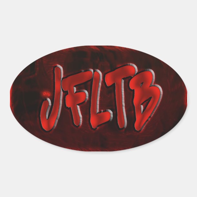 Sticker Ovale OMG ! jfltb (Devant)
