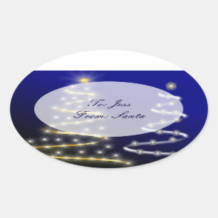 Sticker Ovale Or et argent