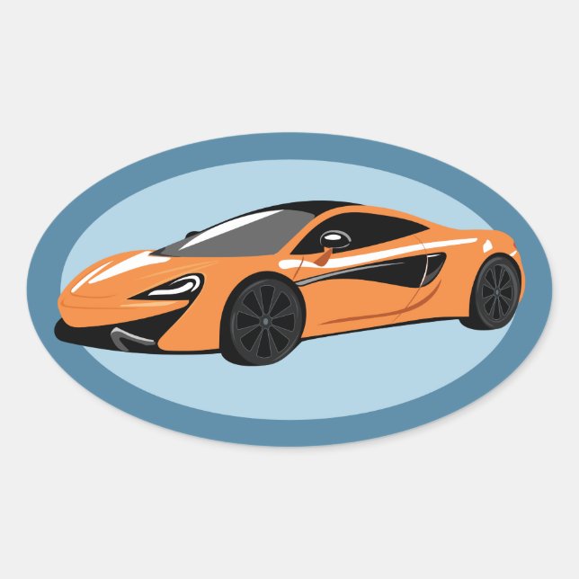 Sticker Ovale Orange (Devant)