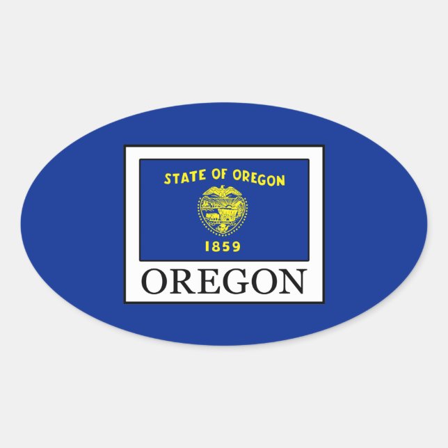 Sticker Ovale Oregon (Devant)