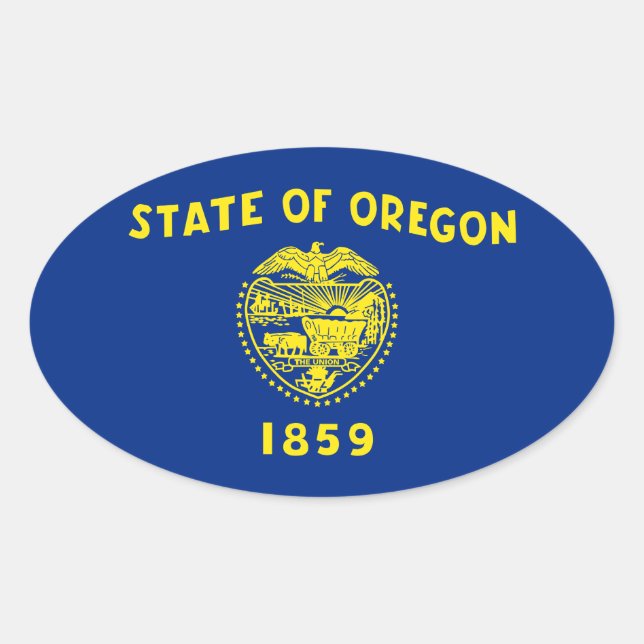 Sticker Ovale Oregon (Devant)