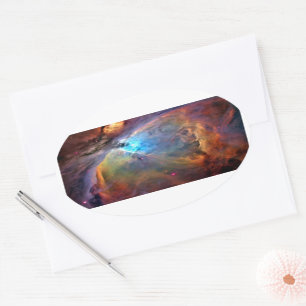 Sticker Ovale Orion Nebula Space Galaxy faible contraste