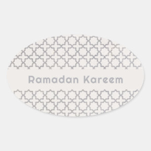 Sticker Ovale Ornement arabesque élégant