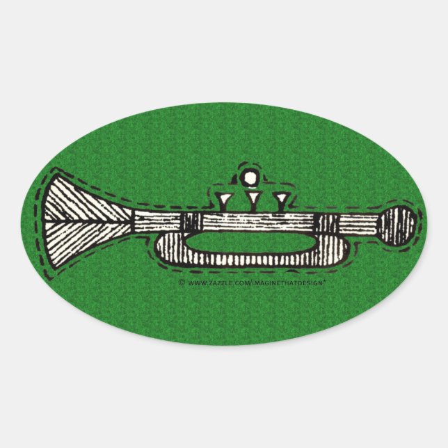 Sticker Ovale Ornements vintages (Devant)