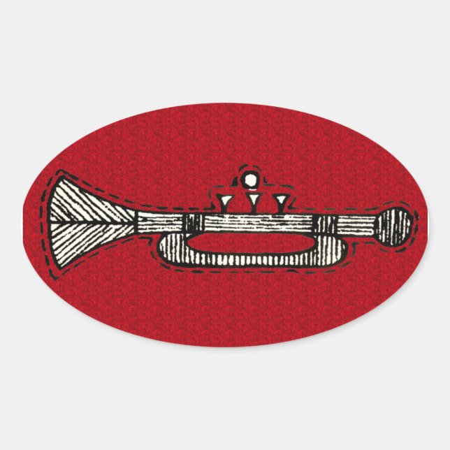 Sticker Ovale Ornements vintages (Devant)