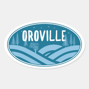 Sticker Ovale Oroville California Outdoors