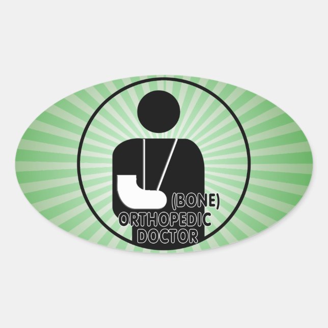 STICKER OVALE (OS) DOCTEUR ORTHOPÉDIQUE LOGO (Devant)