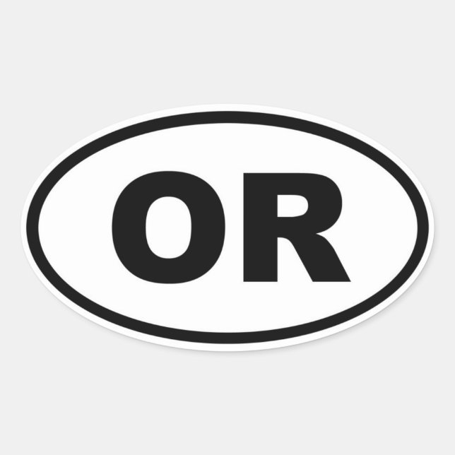 Sticker Ovale OU Oregon (Devant)